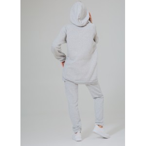 Утепленный спортивный костюм для кормящих мам с секретом для кормления Серый